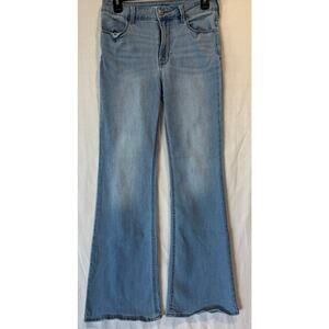 Women's Old Navy High-Waisted Wow Flare Jeans 4 light wash denim blue casual